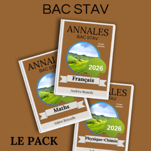 Annales bac techno STAV Pack Matières Générales 2026